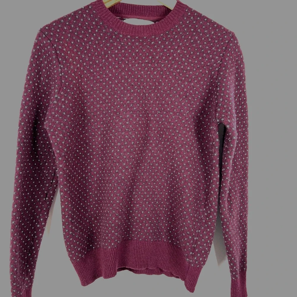 Contemporary Reflections Women's Ronny Lambswool Blend‎ Wine Sweater Size M